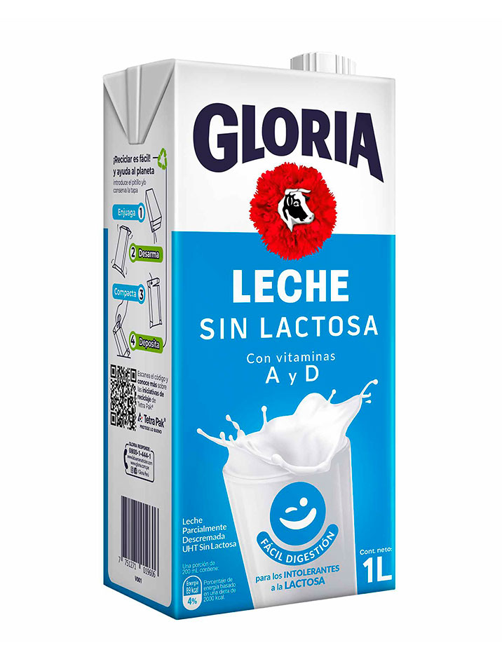 leche desnatada sin lactosa, 1l